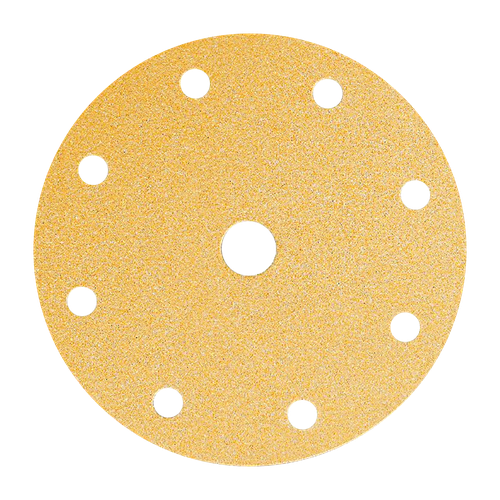 Фото товара "GOLD Шлифовальный бумажный диск, специальный оксид алюминия, 9 отверстий, 150 мм, Р100"