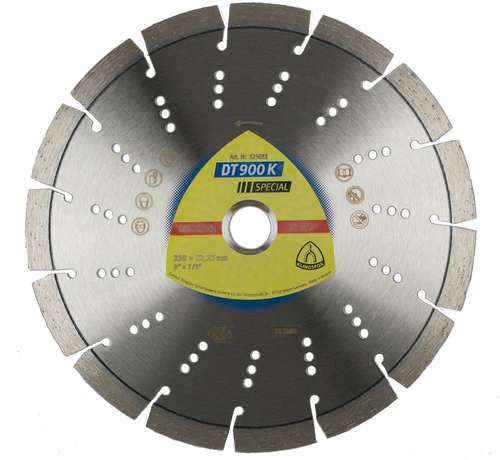 Фото товара "DT900K Алмазный диск по клинкеру и бетону, ø 230х2,6х22,23 мм, - 1 шт/уп. DT/SPECIAL/DT900K/S/230X2,6X22,23/15S/12"
