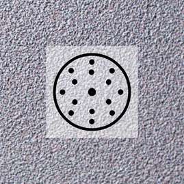 Q.SILVER Шлифовальный диск, латексная бумага, оксид алюминия, 150 мм, 15 отверстий, Р240